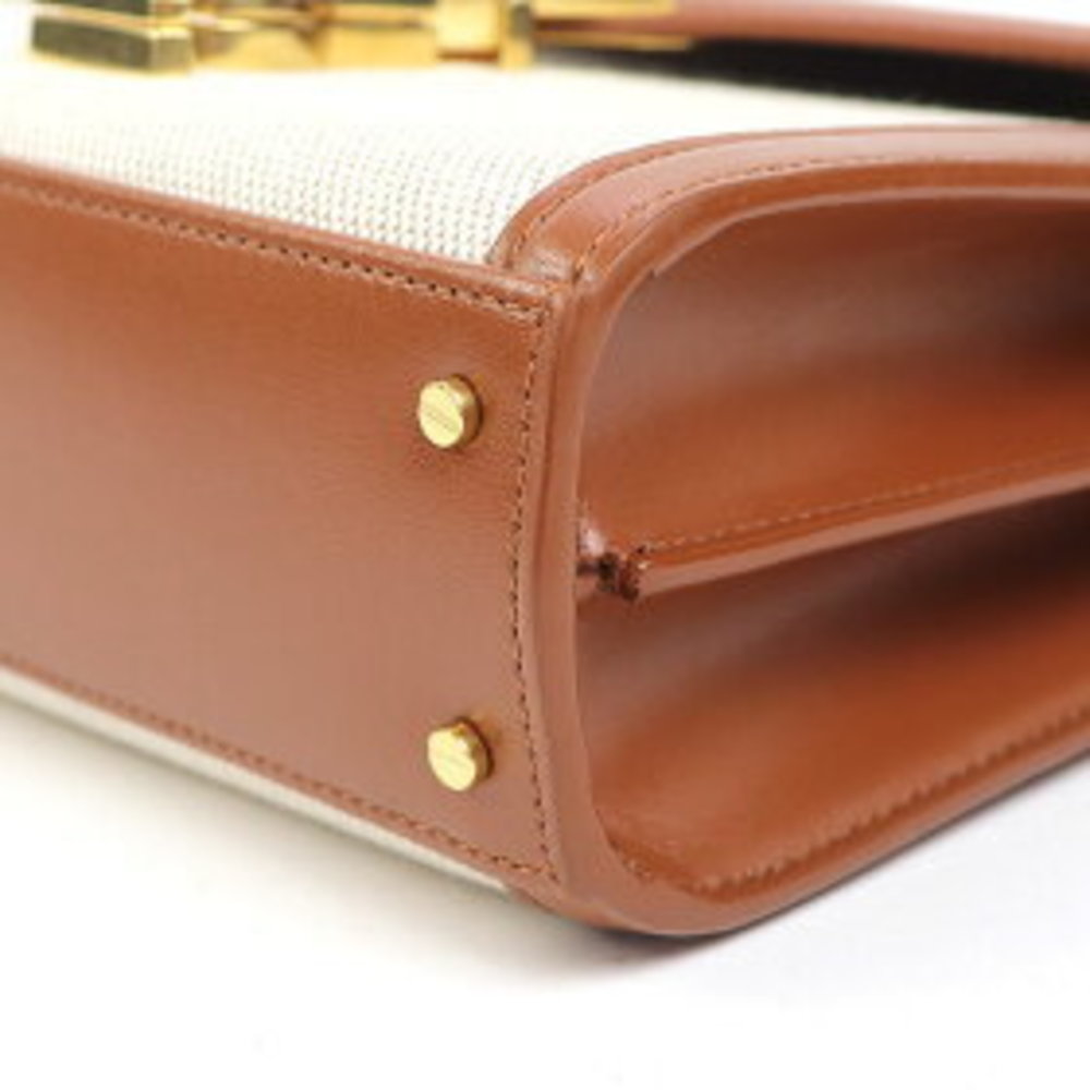 Saint Laurent Cassandra Top Handle Mini Bag Brown Calf Crossbody - Picture 8 of 13